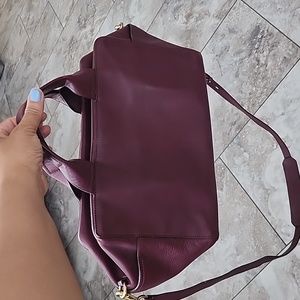 REED KRAKOFF REAL LEATHER BURGUNDY MEDIUM CLEAN HANDBAG EUC